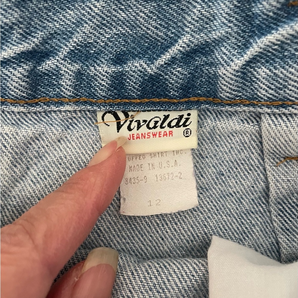 VINTAGE Vivaldi Denim Wrap Skirt - Picture 5 of 5